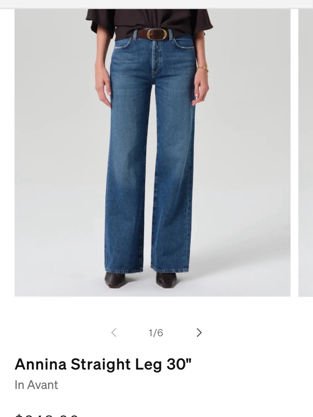 Citizens of Humanity Annina Straight Leg Jeans in Medium Blue